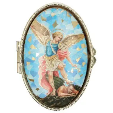 Boîte à Pilules - St Michel Mosaique Ov 70 X 45 mm