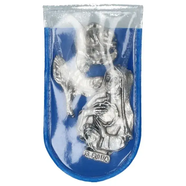 Etui / Statue 2.5 cm Buste Ste Rita + Rose