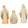 Crèche de Noël en bois - 15 personnages couleurs pastelles de 13 cm avec étable