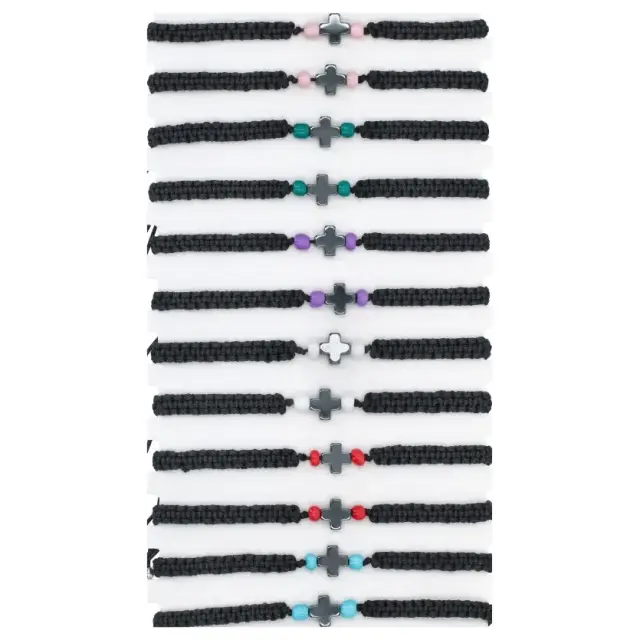 Armband met hematite kruis
