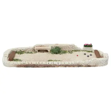 Décor pour santons de Provence Jeu de boules 27x14 cm