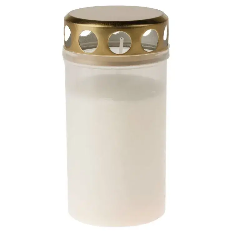 Bougie 3J - couvercle doré - blanc - sans effigie