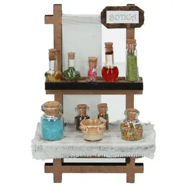 Tafel Met Flesjes (10.5x5.5x15 cm)