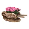 Décor pour santons de Provence Brouette avec rose 7x3x2 cm