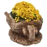 Décor pour santons de Provence Brouette avec mimosa 7x3x2 cm