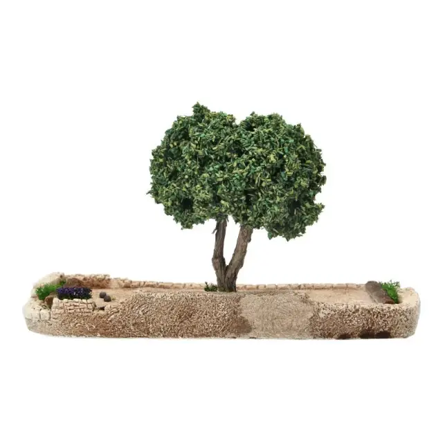 Décor pour santons de Provence Jeu de boules 27x14 cm