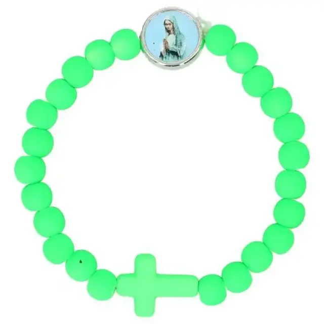 Bracelet sur élastique Vierge priante