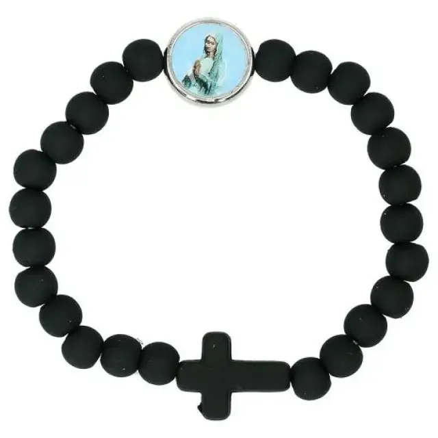 Bracelet sur élastique Vierge priante