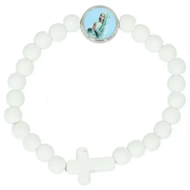 Bracelet sur élastique Vierge priante
