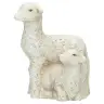 Brebis avec agneau - 11 cm - Blanc