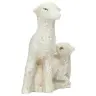 Brebis avec agneau - 11 cm - Blanc