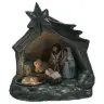 Sainte Famille en verre 15 Cm bleu