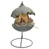 Christmas nativity in a white ceramic christmasball + light