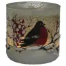 Kaarsenhouder In Glas Roodborstje 9 Cm