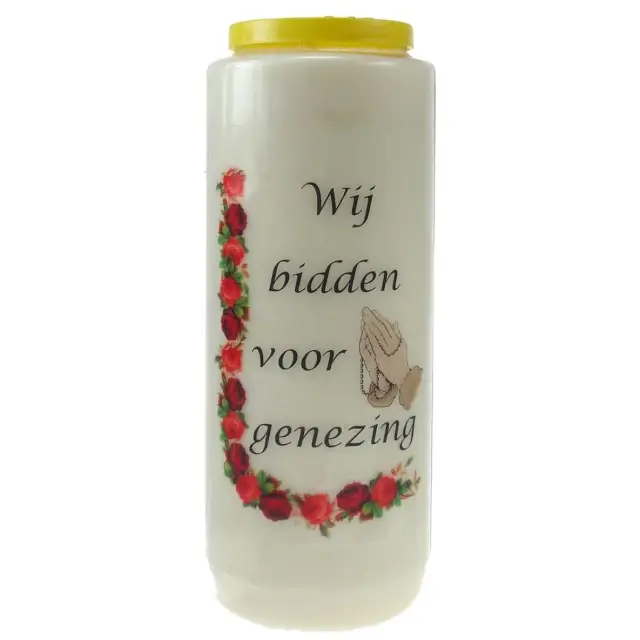 Noveenkaars / wit / Wij bidden voor genezing