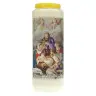 Noveenkaars / wit / Kersttafereel