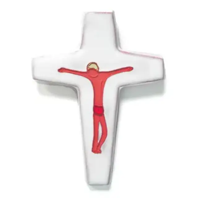 Ceramic Cross 16 x 11.5 cm White