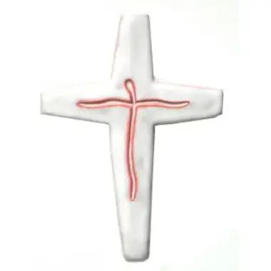 Ceramic Cross 17 x 11.5 cm White
