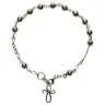 Armband-tientje - zilver met rhodium - 5 mm + Doosje