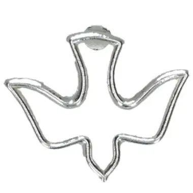 Pin - Colombe Ajourée Argentée