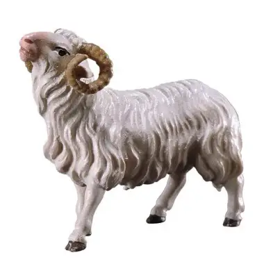 Ram : houtsnijwerk kerstgroep Ulrich 15 cm