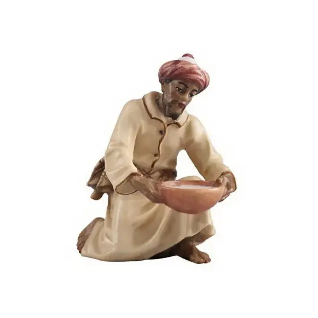 Houtsnijwerk Kameeldrijver/schotel 12 Cm / Gekleurd