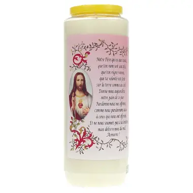 9 days candle / white / Our Father ...