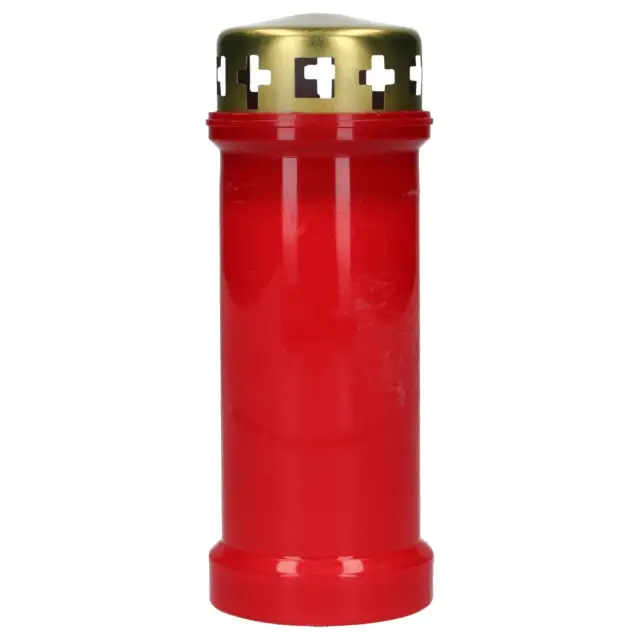 Kaars 6d. - vergulde deksel - rood - zonder afbeelding