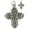 Croix Plurisaints - 26 mm - Métal argenté