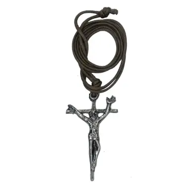 Cross on cord Risen Christ 50mm