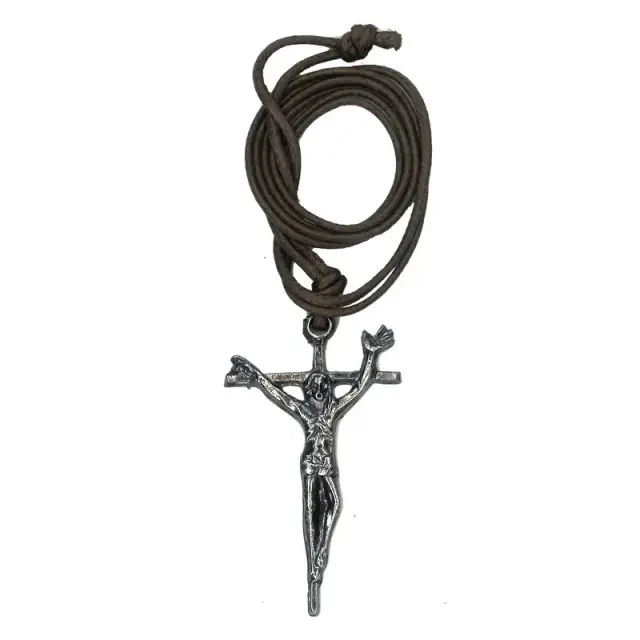Cross on cord Risen Christ 50mm