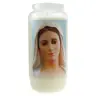 Kaars 6 dagen / wit / Medjugorje