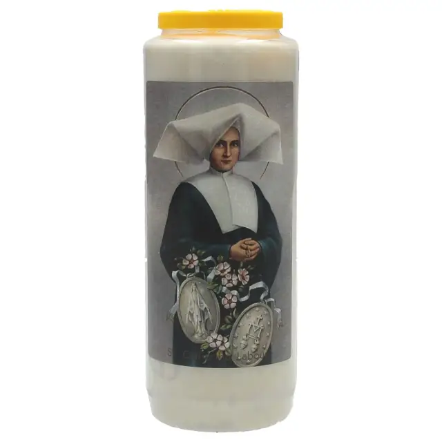 9 days candle / White / St. Catherine Laboure
