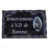 Plaque Cimetiere Remerciements A N.d. De Banneux 9x14