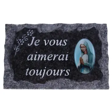 Grafplaat 9X14 cm - Je vous aimerai toujours