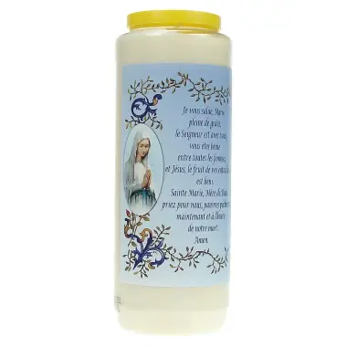 9 days candle / white / Hail Mary ...