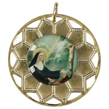 Médaille Ste Rita 32 mm Métal Doré