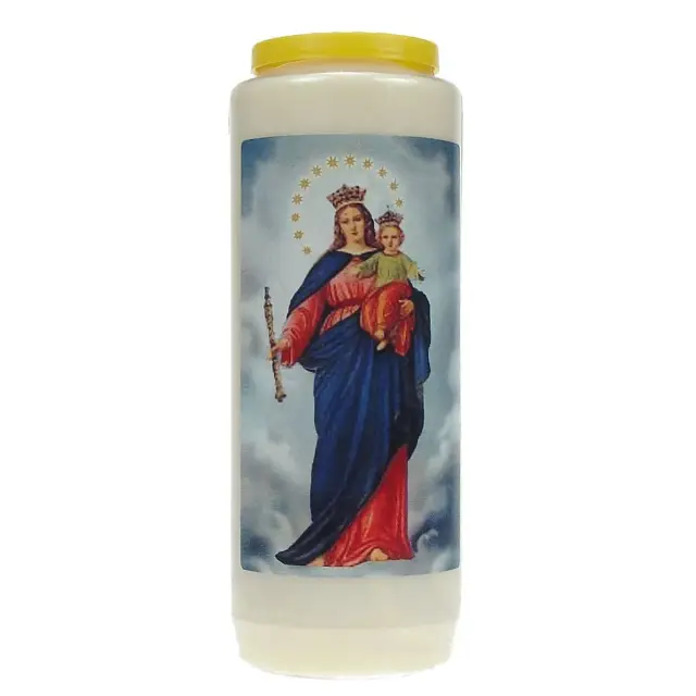 9 days candle / white / Our Lady Help of Christians