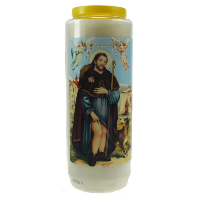 9 days candle / white / St Roch