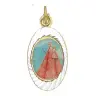 Médaille - Vierge + Enfant - Métal Doré + Email