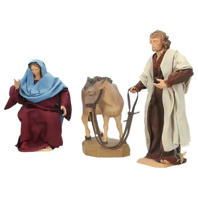 Crèche de Noël Heide Hannah : A la recherche de l'auberge - H 20 cm Couleur