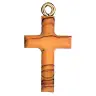 Croix s/cordon 30 mm Bois d'olivier