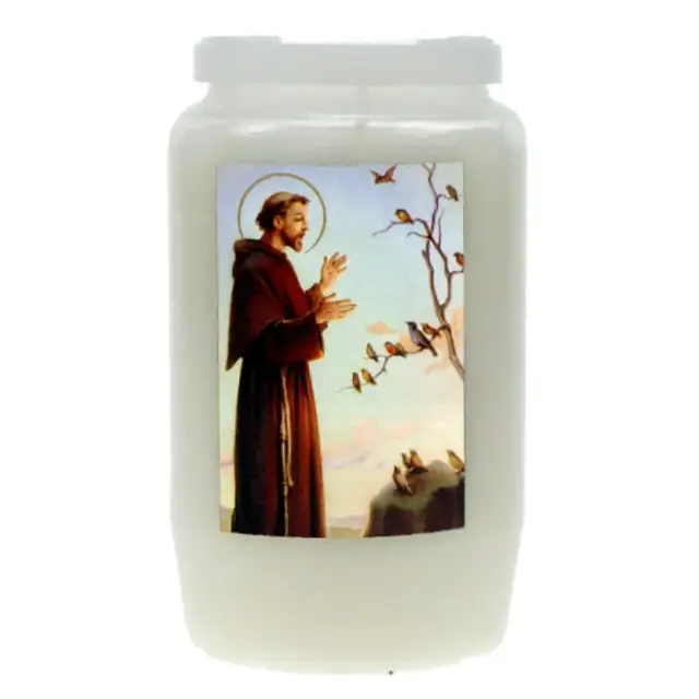 Kaars 3 Dagen / wit / H Franciscus