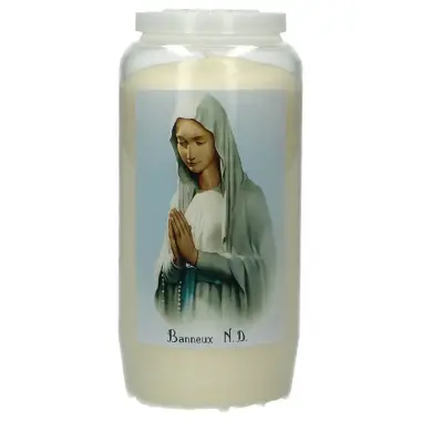 candle 6 days/ white / our Lady of Banneux