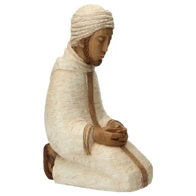 St Joseph - 27 cm - Blanc / doré