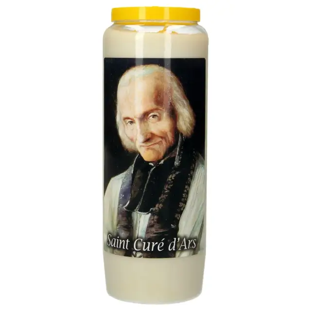 9 days candle / white / St Curé of Ars