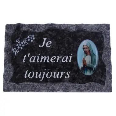 Grafplaat 9X14 cm - Je t'aimerai toujours