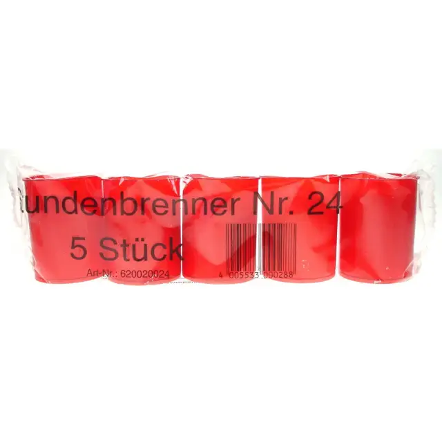 Set met 5 Kaarsen Model N° 24 - ROOD