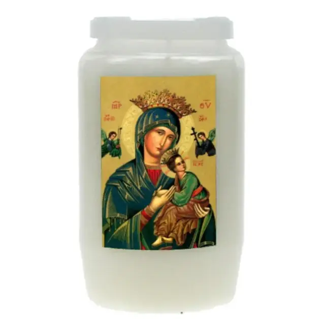 Candle 3 Days / white / Our Lady of Perpetual helpetual Help