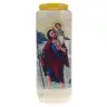 9 days candle / white / St Christopher